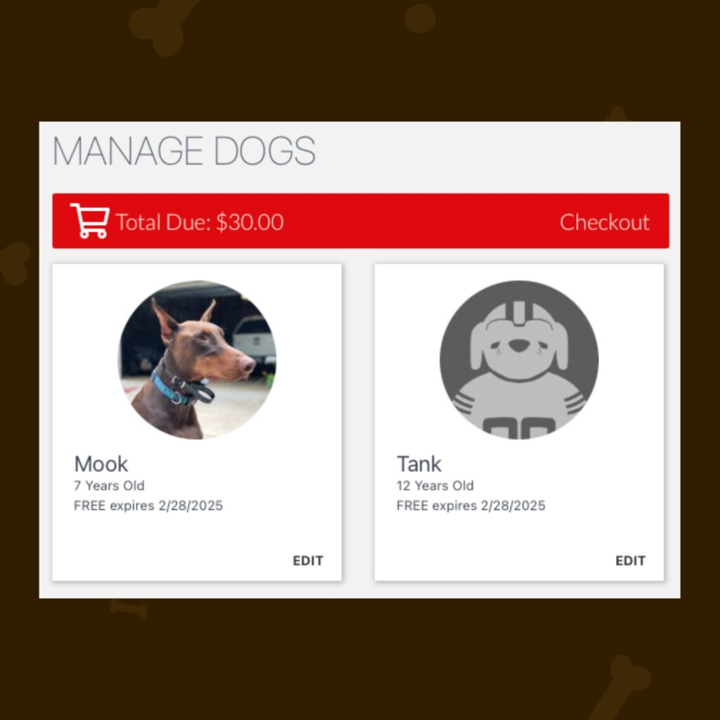 Manage dogs in FanMaker